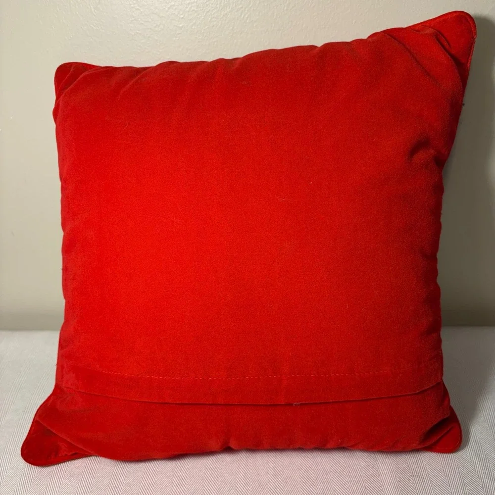 Imperial Elegance‎ Handmade Wool Needlepoint Christmas Throw Pillows 13 X 13